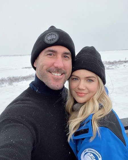 A picture of Kate Upton with her husband, Justin Verlander.